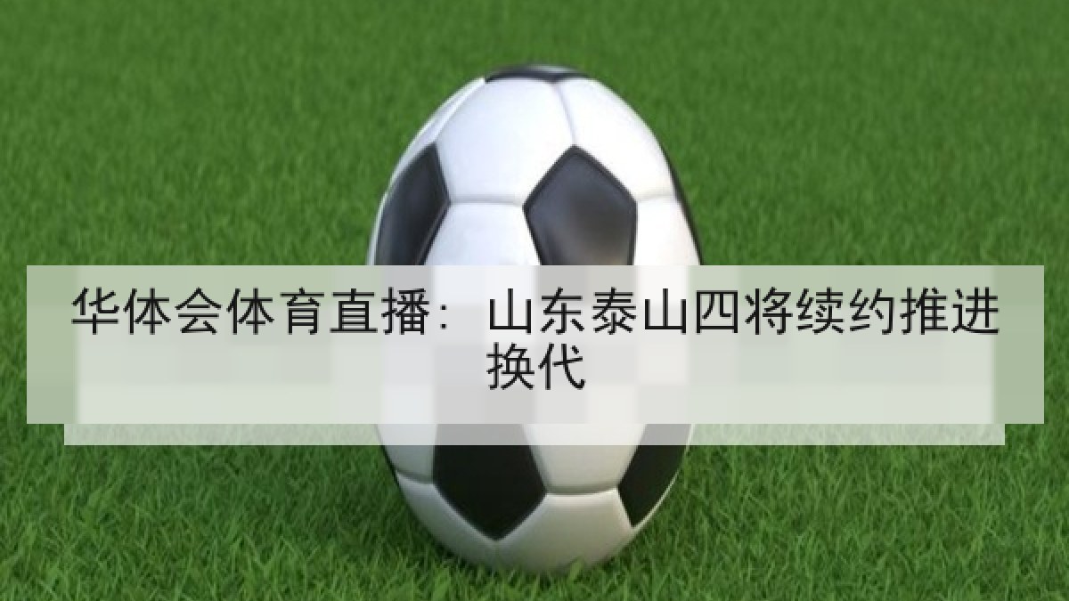 华体会体育直播: 山东泰山四将续约推进换代