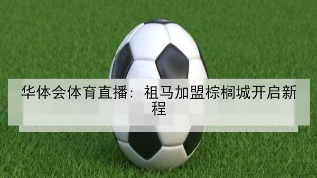 华体会体育直播: 祖马加盟棕榈城开启新程