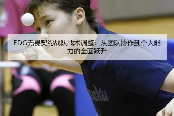 EDG无畏契约战队战术调整：从团队协作到个人能力的全面跃升